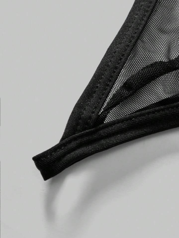 Shadow Mesh Cutout Thong